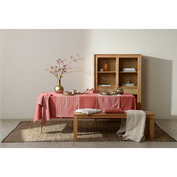 Подушка на стул из хлопка терракотового цвета из коллекции Prairie, 40х40 см, изображение 6