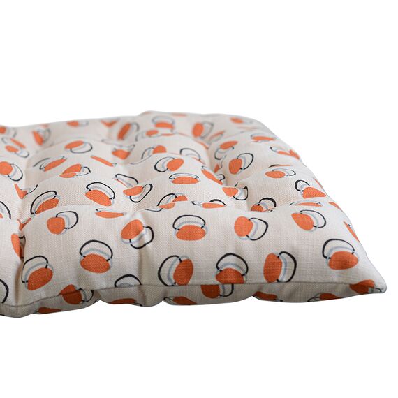 Подушка на стул стеганая из хлопка с графичным принтом Ягоды из коллекции Russian North, 40х40 см, изображение 4