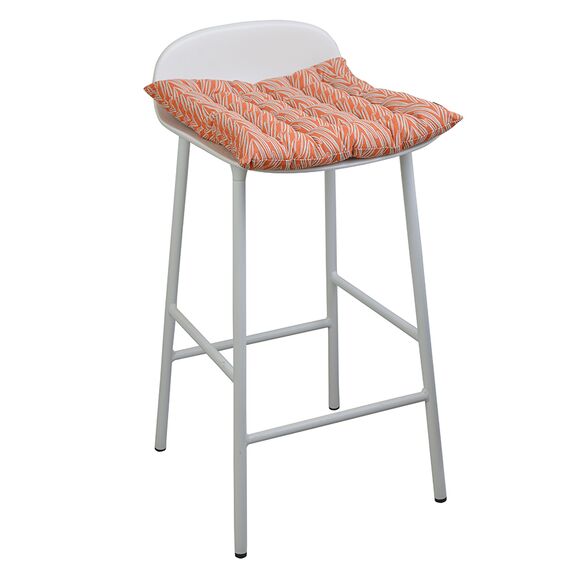 Подушка на стул стеганая из хлопка с графичным принтом Колосья из коллекции Russian North, 40х40 см, изображение 3