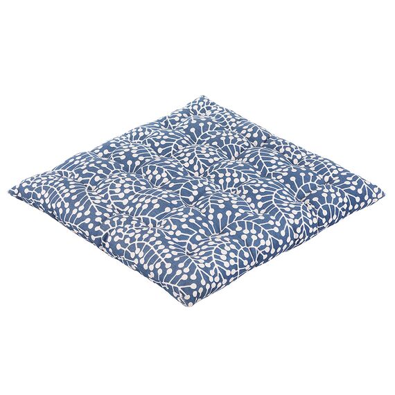 Подушка на стул темно-синего цвета с принтом Спелая Смородина из коллекции Scandinavian touch, 40х40 см, изображение 4