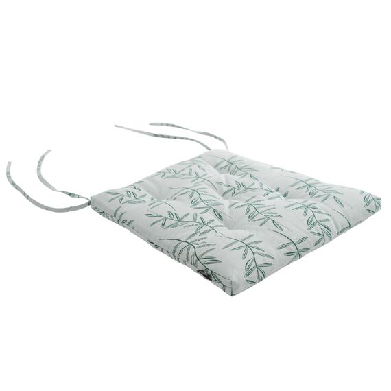 Подушка на стул из хлопка с графичным принтом Папоротник Russian North, 40х40х4 см, изображение 2