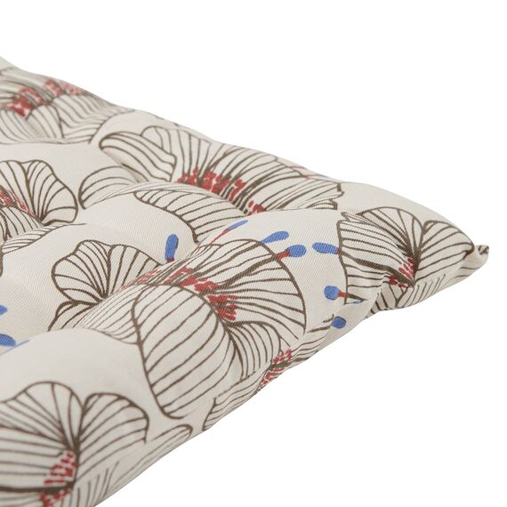 Подушка на стул из хлопка молочного цвета с принтом Цветы из коллекции Prairie, 40х40 см, изображение 7