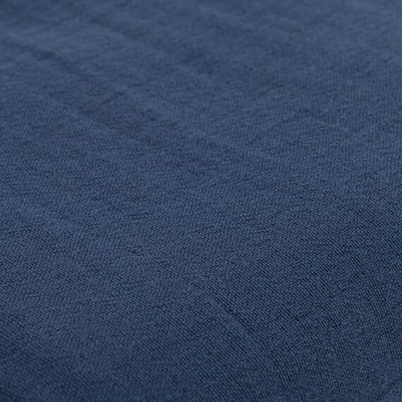 Покрывало легкое из хлопка темно-синего цвета с контрастной каймой из коллекции Essential, 230х250 см, изображение 9