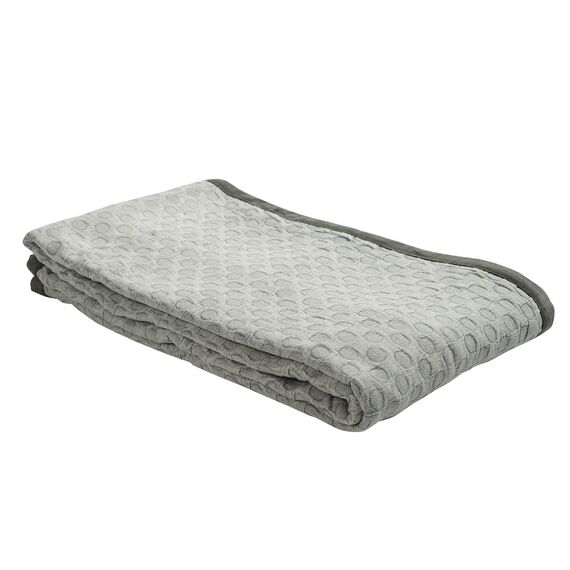 Покрывало из стираного хлопка серого цвета из коллекции Essential, 230х250 см, изображение 6