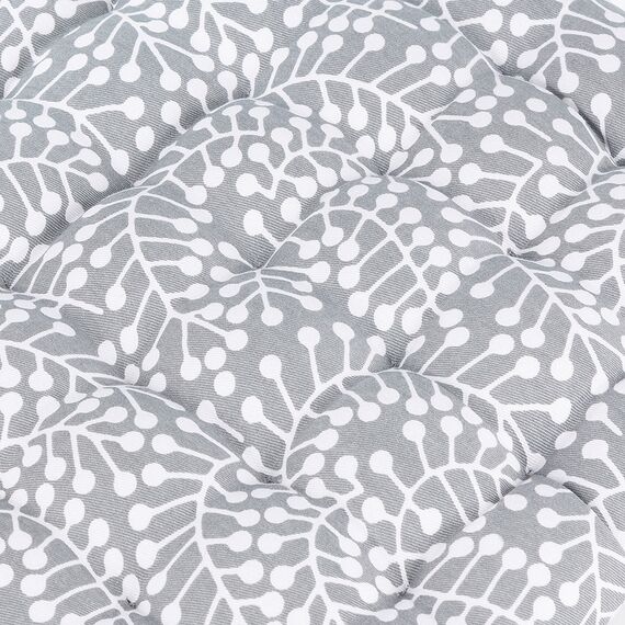 Подушка на стул из хлопка серого цвета с принтом Спелая Смородина из коллекции Scandinavian touch, 40х40 см, изображение 5