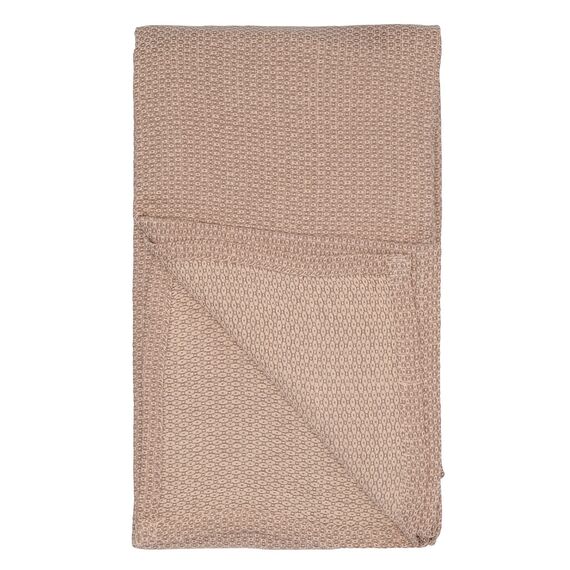Покрывало из хлопка бежевого цвета с вафельным рисунком из коллекции Ethnic, 230х250 см, изображение 8