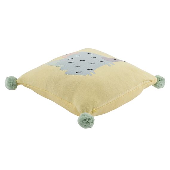 Подушка декоративная с помпонами Ежик Ugo из коллекции Tiny world 35х35 см, изображение 7