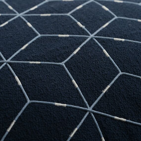 Подушка декоративная из хлопка темно-синего цвета с геометрическим орнаментом Ethnic, 45х45 см, изображение 12