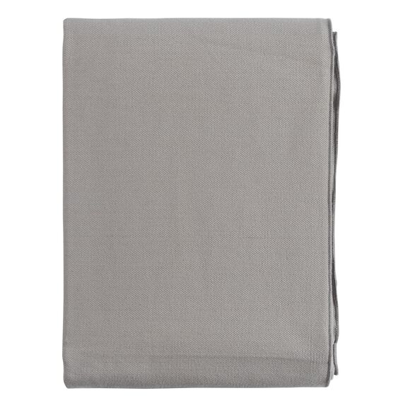Покрывало из фактурного хлопка серого цвета с контрастным кантом из коллекции Essential, 180х250 см, изображение 3