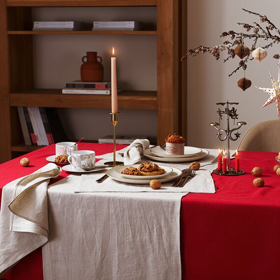 Салфетка сервировочная из умягченного льна бежевого цвета Essential, 45х45 см, изображение 2