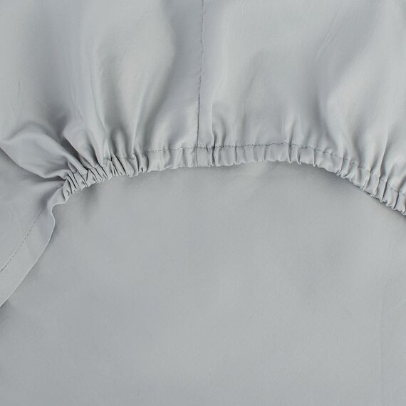 Простыня на резинке из сатина светло-серого цвета из коллекции Russian North, 160х200х30 см, изображение 2