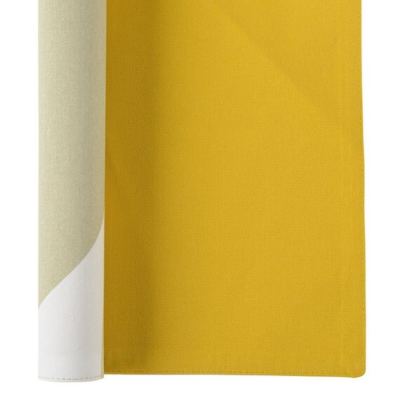 Салфетка двухсторонняя под приборы из хлопка горчичного цвета с авторским принтом из коллекции Freak Fruit, 35х45 см, изображение 5