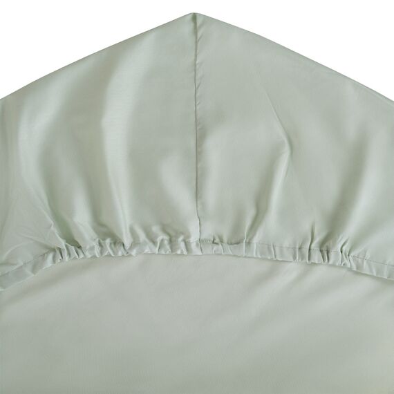 Простыня на резинке из сатина мятного цвета из коллекции Wild, 200х200х30 см, изображение 2