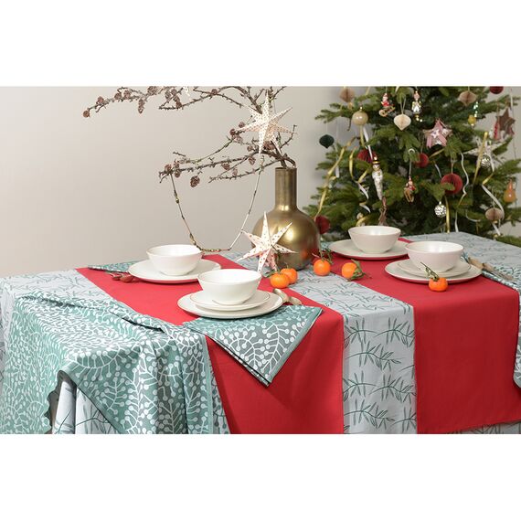 Салфетка из хлопка зеленого цвета с рисунком Спелая смородина, Scandinavian touch, 53х53см, изображение 2