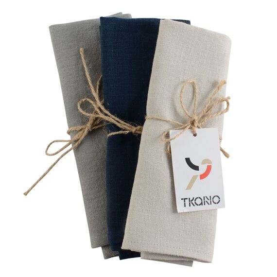 Салфетка сервировочная из умягченного льна бежевого цвета Essential, 45х45 см, изображение 6