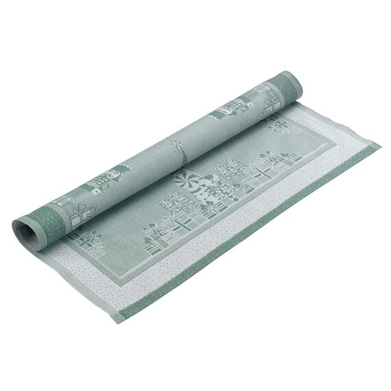 Салфетка из хлопка зеленого цвета с рисунком Щелкунчик из коллекции New Year Essential, 53х53см, изображение 4