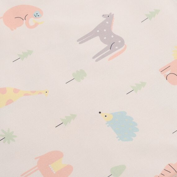 Простыня на резинке из сатина с принтом Animalia world из коллекции Tiny world, 80х160х20 см, изображение 6