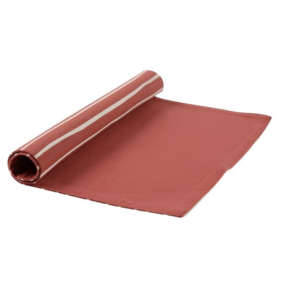 Салфетка двухсторонняя под приборы из хлопка терракотового цвета с принтом Полоски из коллекции Prairie, 35х45 см, изображение 4