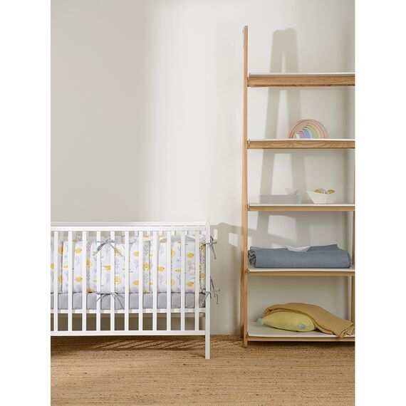 Простыня на резинке детская из сатина светло-серого цвета из коллекции Essential, 70х140х20 см, изображение 4