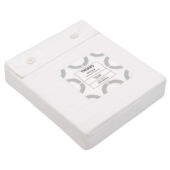 Простыня из сатина белого цвета из коллекции Essential, 240х270 см, изображение 3