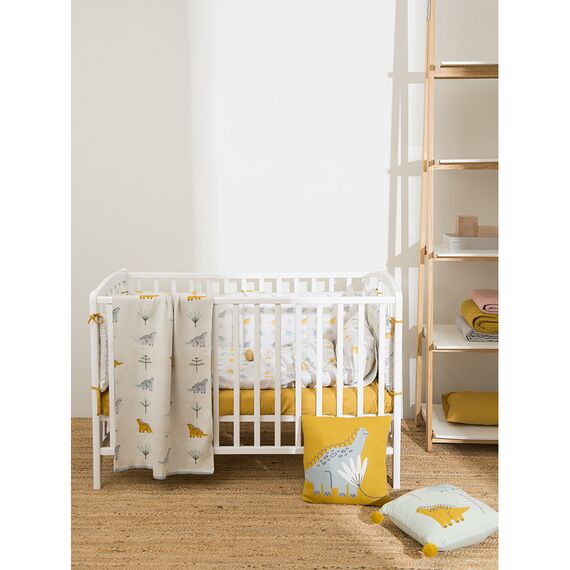 Простыня детская из сатина горчичного цвета из коллекции Essential, 120х170 см, изображение 4