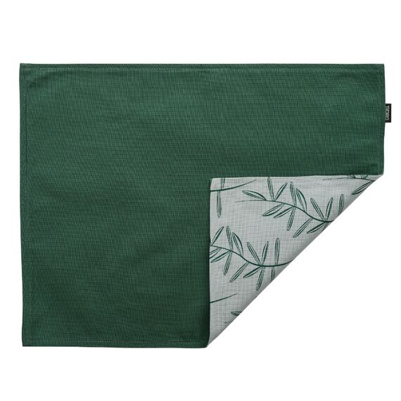 Салфетка двухсторонняя под приборы из хлопка с графичным принтом Папоротник Russian North, 35х45 см, изображение 7