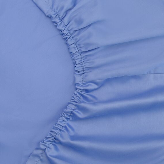 Простыня на резинке из сатина сиреневого цвета из коллекции Essential, 160х200х30 см, изображение 3