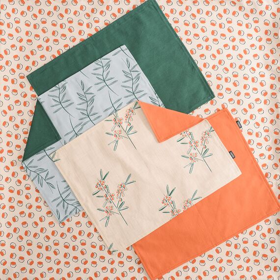 Салфетка под приборы оранжевого цвета из хлопка Russian North, 35х45 см, изображение 5