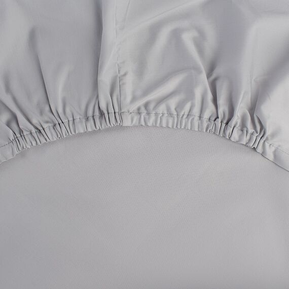 Простыня на резинке из сатина серого цвета из коллекции Russian North, 180х200х30 см, изображение 2