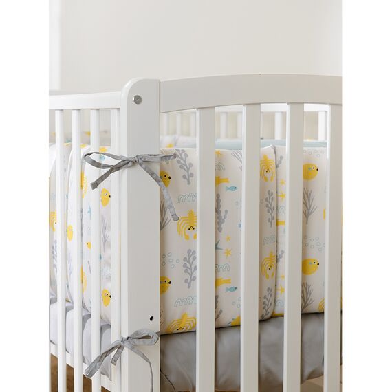 Простыня детская из сатина светло-серого цвета из коллекции Essential, 120х170 см, изображение 4