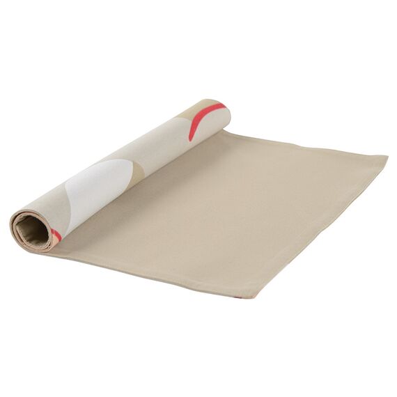 Салфетка двухсторонняя под приборы из хлопка бежевого цвета с авторским принтом из коллекции Freak Fruit, 35х45 см, изображение 4