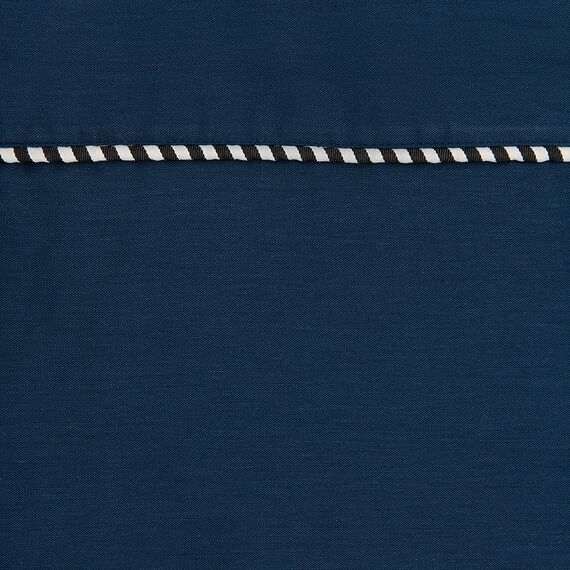 Простыня темно-синего цвета с контрастным кантом из коллекции Essential, 240х270 см, изображение 3