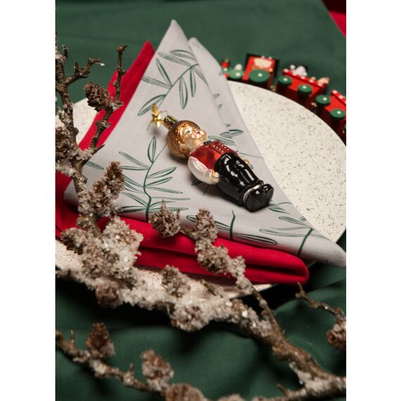 Салфетка сервировочная из хлопка с графичным принтом Папоротник Russian North, 45х45 см, изображение 4