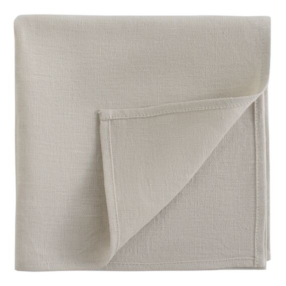 Салфетка сервировочная из умягченного льна бежевого цвета Essential, 45х45 см, изображение 4