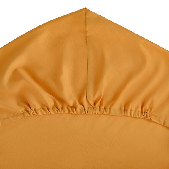 Простыня на резинке из сатина цвета шафрана из коллекции Wild, 180х200х30 см, изображение 2