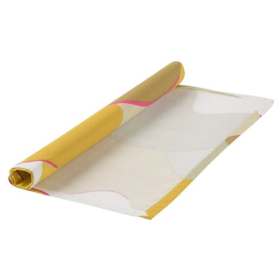 Салфетка сервировочная из хлопка горчичного цвета с авторским принтом из коллекции Freak Fruit, 45х45 см, изображение 2