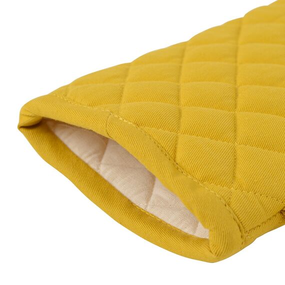 Прихватка-варежка из хлопка горчичного цвета из коллекции Prairie, 33х17,5 см, изображение 4