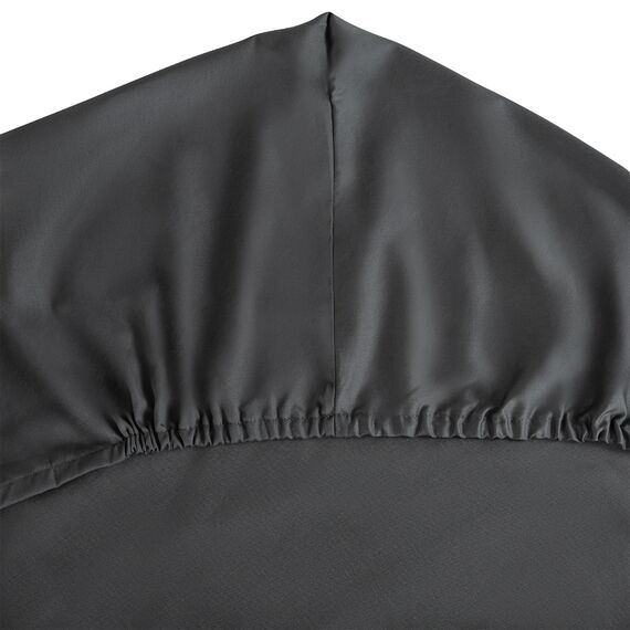 Простыня на резинке из сатина темно-серого цвета из коллекции Wild, 200х200х30 см, изображение 2