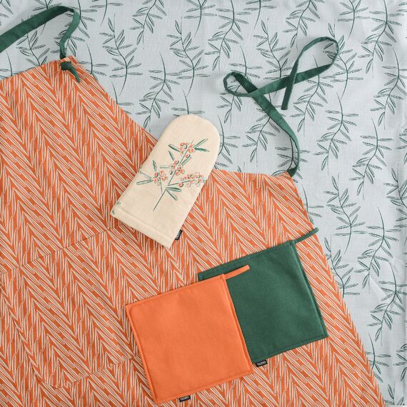 Скатерть на стол из хлопка с графичным принтом Папоротник Russian North, 150х250 см, изображение 6