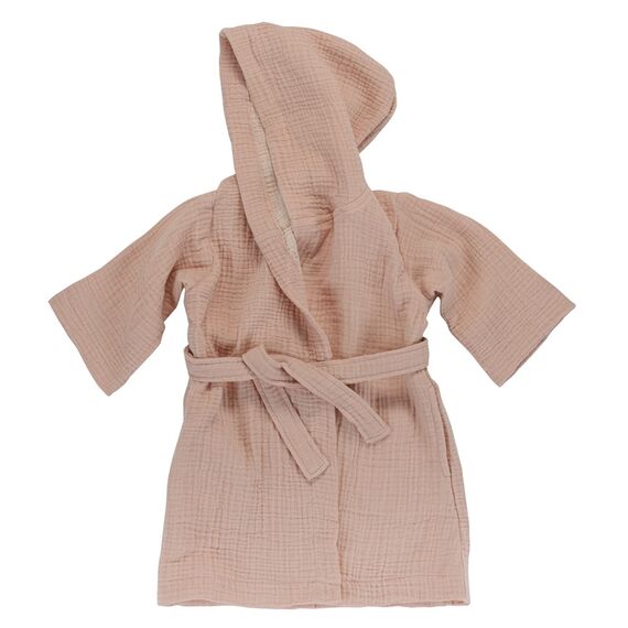 Халат из жатого хлопка цвета пыльной розы из коллекции Essential 18-24M, изображение 2