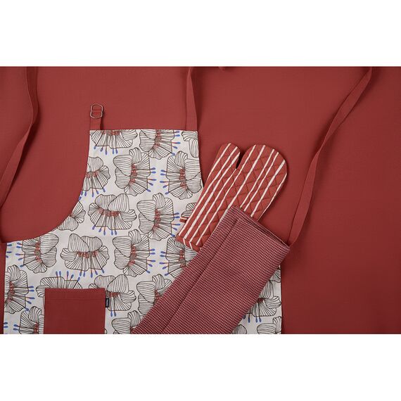 Скатерть из хлопка терракотового цвета из коллекции Prairie, 170х170 см, изображение 5