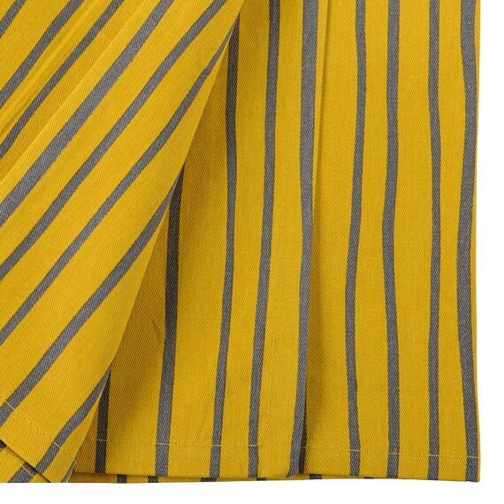 Скатерть из хлопка горчичного цвета с принтом Полоски из коллекции Prairie, 170х170 см, изображение 5