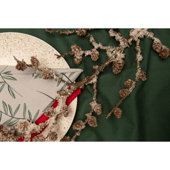 Скатерть на стол из хлопка зеленого цвета Russian North, 150х250 см, изображение 2