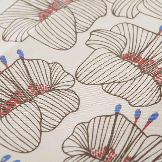 Скатерть из хлопка молочного цвета с принтом Цветы из коллекции Prairie, 170х250 см, изображение 3