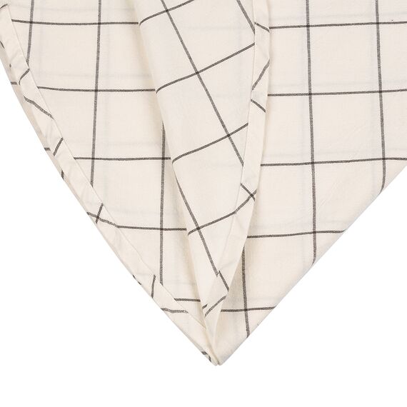 Скатерть из хлопка круглая белого цвета в клетку из коллекции Essential, 160 см, изображение 4