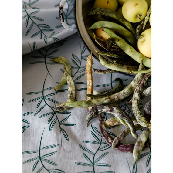 Скатерть на стол из хлопка с графичным принтом Папоротник Russian North, 150х250 см, изображение 5