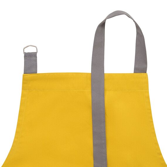 Фартук из хлопка горчично-серого цвета из коллекции Prairie, 85х70 см, изображение 2