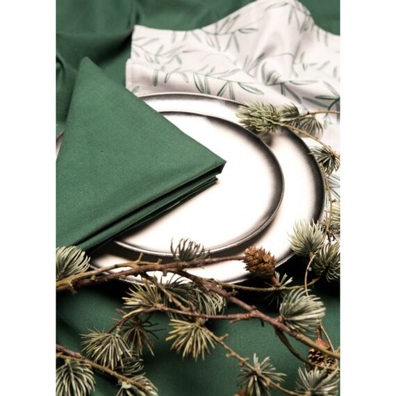 Скатерть на стол из хлопка зеленого цвета Russian North, 150х250 см, изображение 3