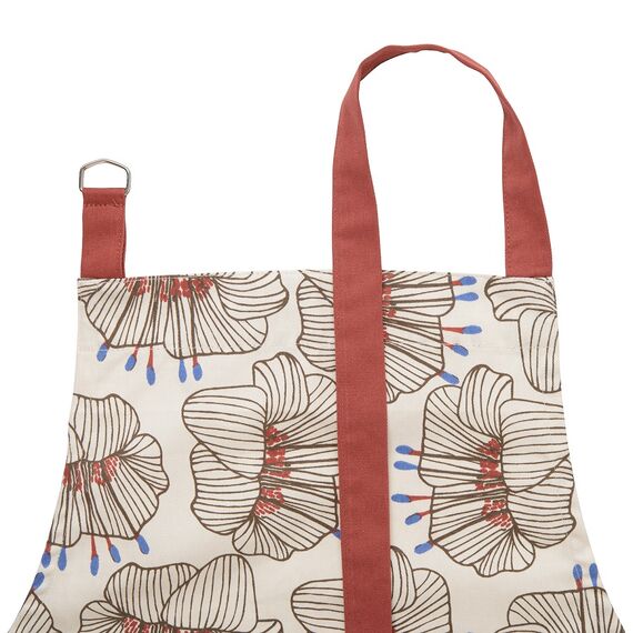 Фартук из хлопка молочного цвета с принтом Цветы из коллекции Prairie, 85х70 см, изображение 2