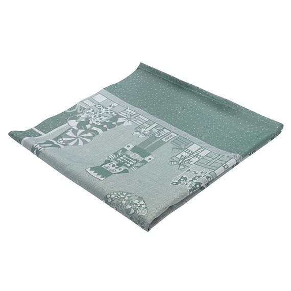 Скатерть из хлопка зеленого цвета с рисунком Щелкунчик из коллекции New Year Essential, 180х260см, изображение 4